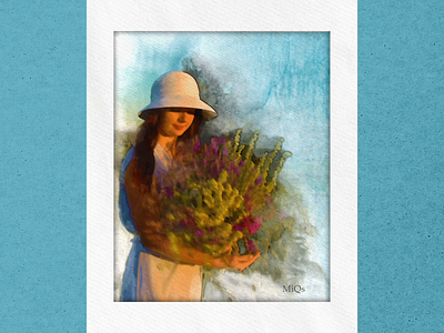 WOMAN WITH FLOWERS after effects animated poster animation design ebsynth graphic design illustration motion graphics