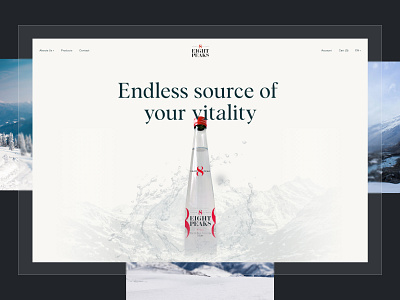 Eight Peaks Mineral Water Website Design ui