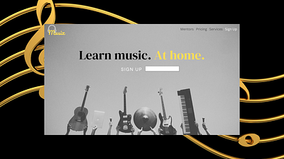Musix | Sign Up Page | #DailyUI | Challenge #001 branding graphic design logo ui