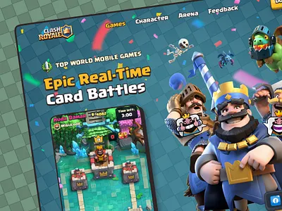 Clash Royale | Web Design clashroyale design gameui herosection ui website