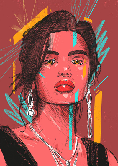 Queen Vo1 character design illustrated portrait illustration illustrator people portrait portrait illustration procreate woman