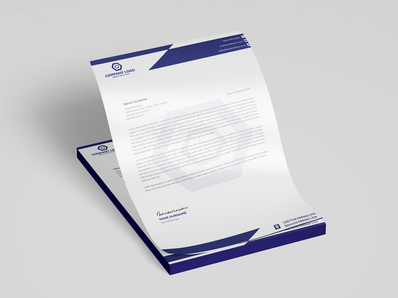 Corporate Letterhead Design by Md Rakibul Hasan on Dribbble