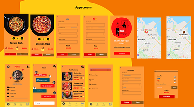 Food app delivery app graphic design ui ux