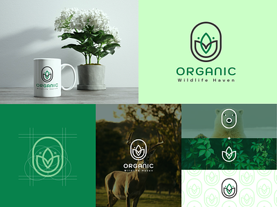 Organic wildlife haven logo design branding digital art graphic design logo logo design organic logo wildlife logo design