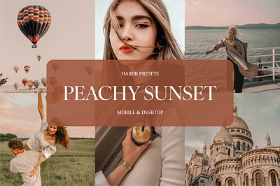 Peachy Sunset Presets habibi presets lightroom photo editing photography preset bundle preset pack presets