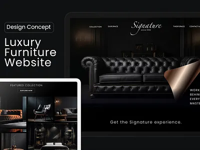 Luxury Furniture Brand - Website Design Concept branding branding identity design furniture graphic design luxury ui ux website design