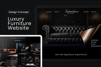 Luxury Furniture Brand - Website Design Concept branding branding identity design furniture graphic design luxury ui ux website design