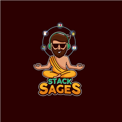 Stack sages tech logo!! branding cartoon design esports graphic design illustration logo techlogo