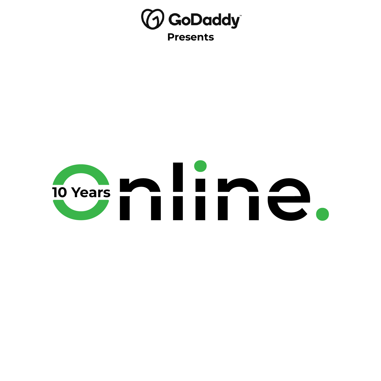 GoDaddy 10 Years Online Rebound 10 years brand branding domain godaddy graphic design logo online. web
