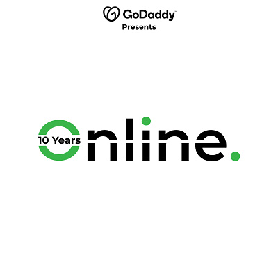 GoDaddy 10 Years Online Rebound 10 years brand branding domain godaddy graphic design logo online. web