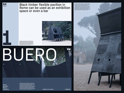 Buero Pavilion: Layout explorations arcitecture bauhaus brutalism constructivism graphic design swiss swiss grid ui web web design website