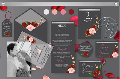 Wedding paper decoration decorative envelope design graphic greeting card illustration menu card photo table number vector wedding wedding invitation