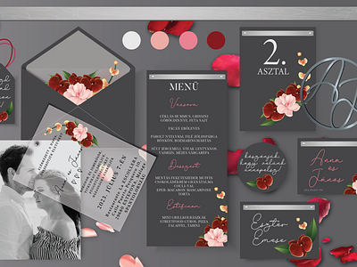Wedding paper decoration decorative envelope design graphic greeting card illustration menu card photo table number vector wedding wedding invitation
