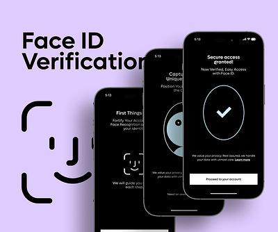 Face ID Flow - LoanSnap app face id face recognizing ios kyc ui ux verify