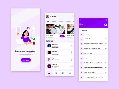 Education workshops App Concept app design creative design education figma figmadesign learning school ui uiux user experience ux