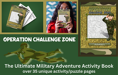 Operation Challenge Zone. Military Activity Book pages. activity book for children army childrens activity book coloring book for children military military activity book navy royal air force world war 1 world war 2 world war activity book
