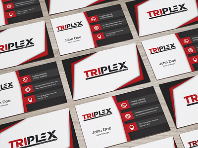 Triplex Company Logo and Business Card Design branding design graphic design logo vector