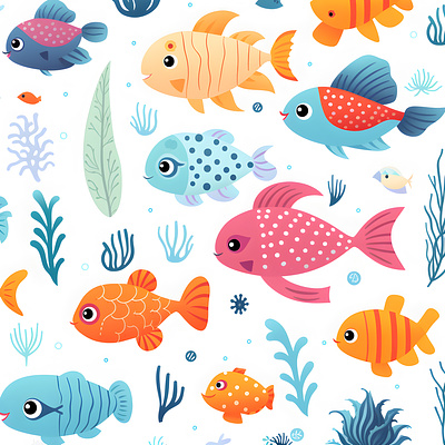 Beautiful Watercolor Fish Cliparts app branding clipart cliparts design fish graphic design illustration logo ui ux vector watercolor