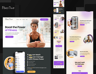 Fitness Platform Website Design fitness graphic design ui website