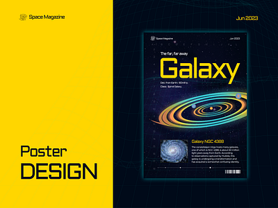 Poster Design dark theme graphic design magazine cover poster design poster design for magazine space magazine ui design