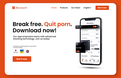 Website Hero Redesign - BlockerX app graphic design ui ui design ux web design