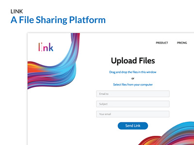 Link - A File Sharing Platform branding figma graphic design interaction design logo ui uidesign ux uxdesign
