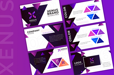 Xenus Brand Identity Guideline brand brand graphics brand identity branding company portfolio design graphic design identity logo ui
