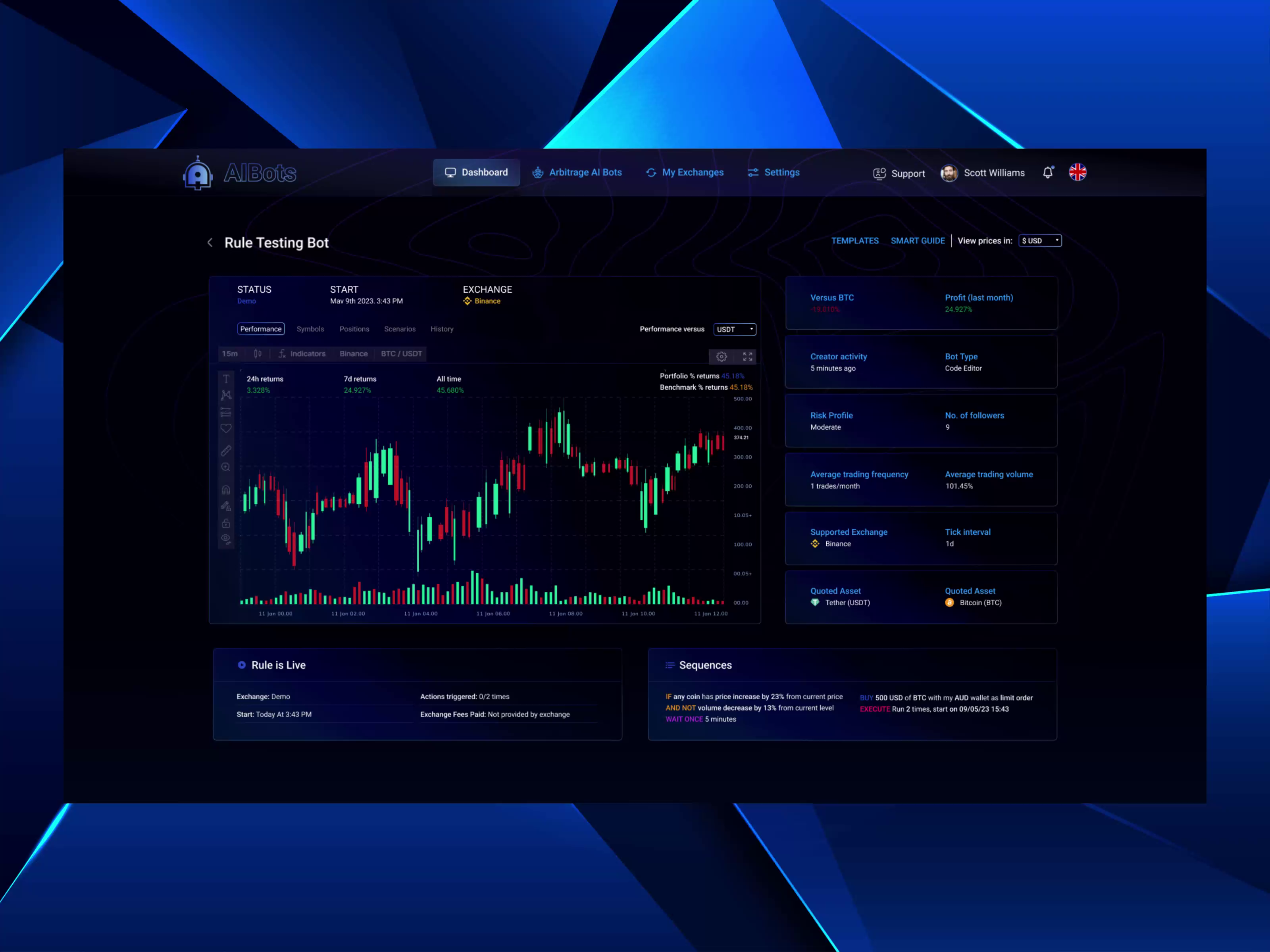 AI Powered Crypto & Forex Trading Strategy Bot UI UX Dashboard by Extej UI  UX Design Agency on Dribbble