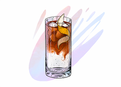 Espresso tonic coffee content marketing creative content digital drawing digital painting food illustration graphic design illustration procreate