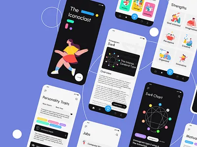 Enneagram 5w4 design figma mobile mockup ui user interface