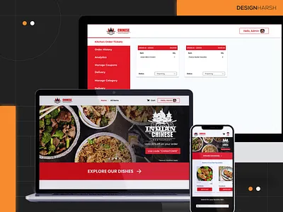Cloud Kitchen - A Whitelabelled SaaS platform app design cloud kitchen cloud kitchen ui ideas kitchen kot design ideas mobile app design responsive design saas ui web design webapp website design