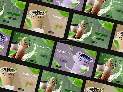 Bubble Tea website ui app behance branding creation creationapp design designinspiration graphic design inspiration typography ui userexperience userinterface ux web webdesign website