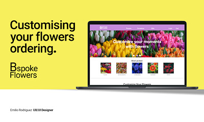 Bspoke flowers: customising your flower's experience. design ecommerce ui ux website
