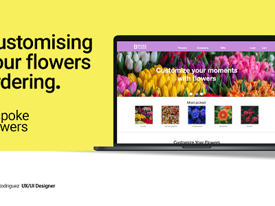 Bspoke flowers: customising your flower's experience. design ecommerce ui ux website