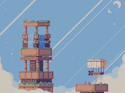 Rest 16bit 8bit adventure aseprite chillart chillvibes cloudart design digitalart environment design fantasy fantasyart gameart illustration magicart pixel art pixelart pixels towerart towers