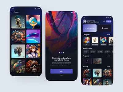 Generative Image AI App-Image Pro adobe firefly ai ai app ai art app ai image app ai image generator app interaction app ui kit artificial intelligence dark theme firefly image ai image to image interaction neutral network prompt prompt to image text to art text to image