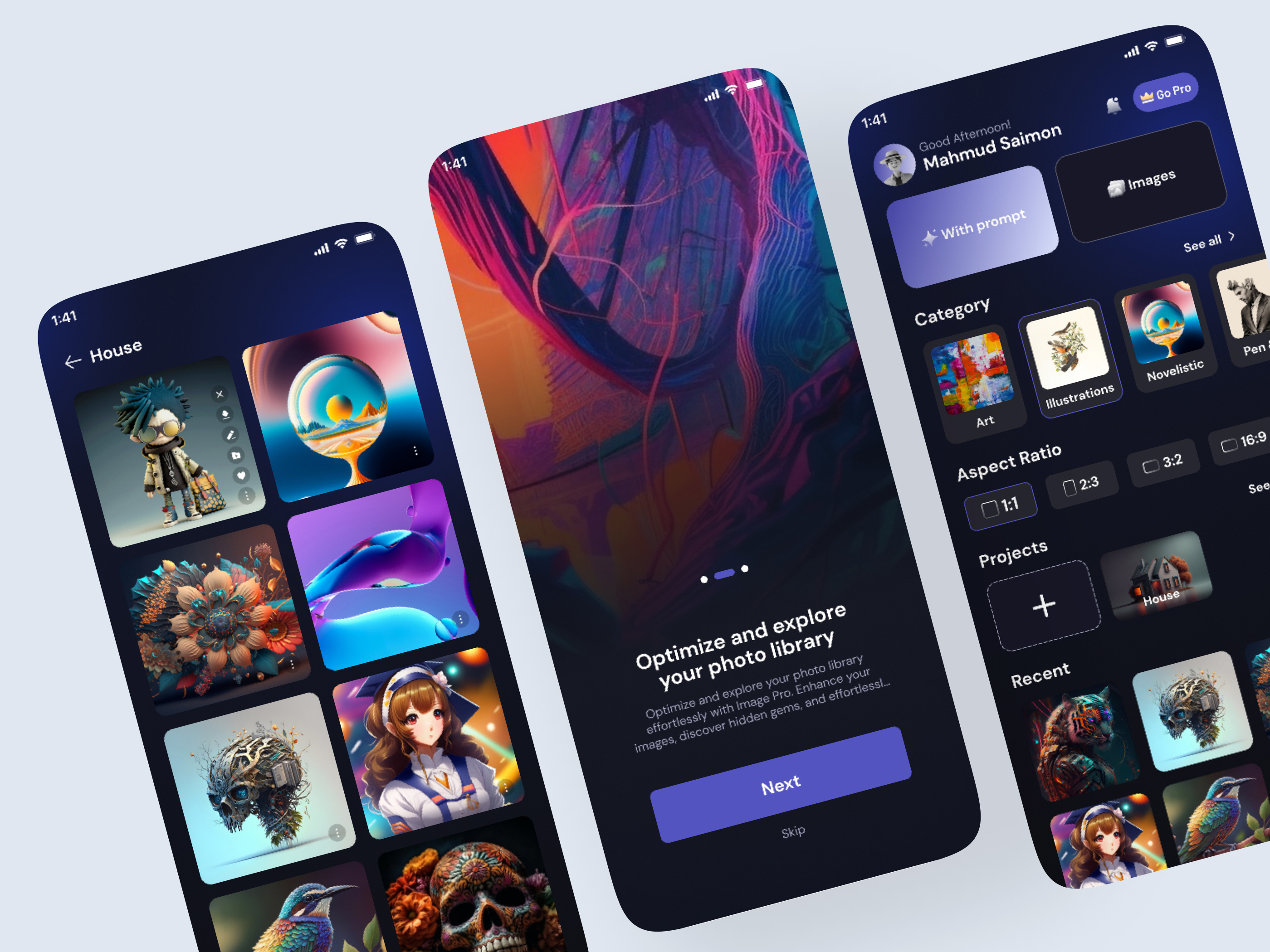 Generative Image AI App-Image Pro by Asiq M. for Netro Systems on Dribbble