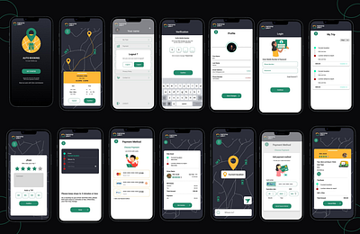 Android app design for online Auto booking service app branding design graphic design illustration logo typography ui ux vector