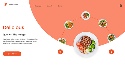 landing page for a restaurant website branding graphic design ui
