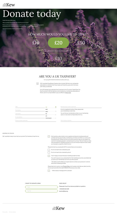 Sign Up form (redisign for site Kew Gardens) dailyui design graphic design ui