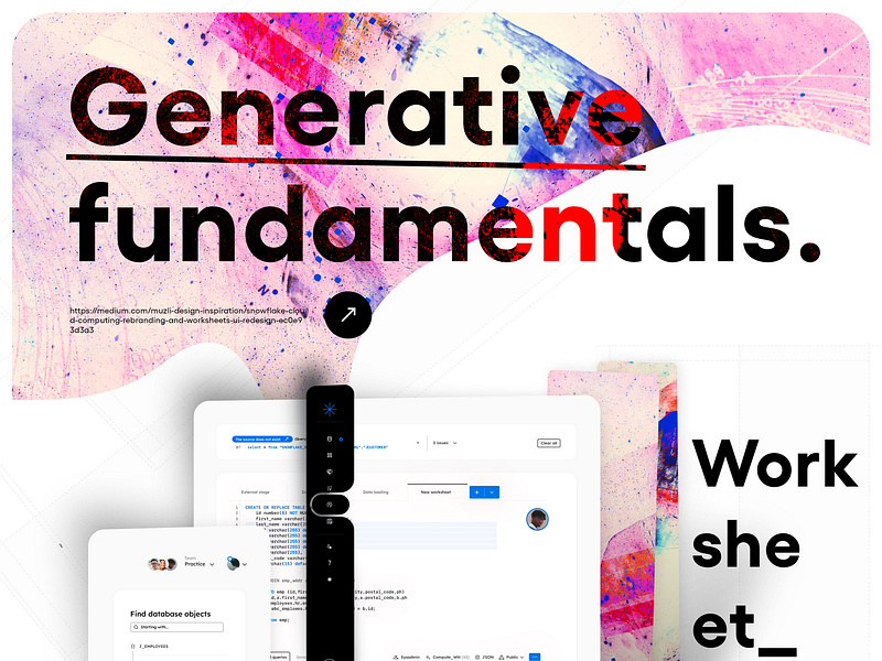 Generative fundamentals ❄️ Snowflake UI redesign & rebranding web design