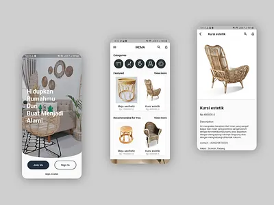 Minimalist online store design - Made with Flutter