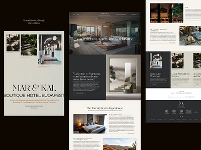 Brand and website reveal for a boutique hotel app branding design graphic design illustration landing logo ui ux vector