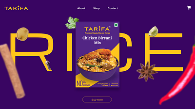 Webdesign for Indian Spice Brand aftereffects branding design graphic design landing landingpage spice ui uidesign ux webdesign