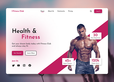 Fitness website hero section design (Desktop,Tablet,Mobile view) app design fitness hero section responsive ui uiux ux web website website design workout