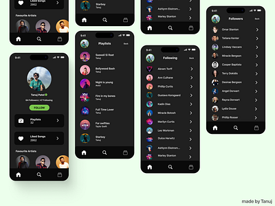 Spotify Profile View Redesign design illustration typography ui ux