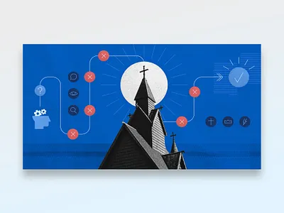 6 Misconceptions Christians have about Church christians church design graphic design illustration misconceptions thinking thought process