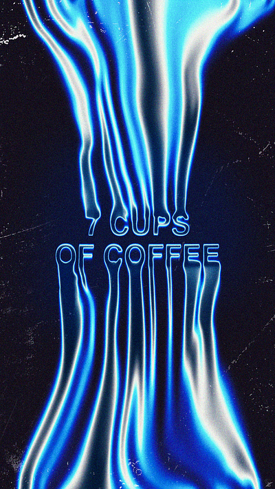 7 Cups Of Coffee. Mishko Effect abstract design graphic design liquid mishko photoshop text typography wallpaper