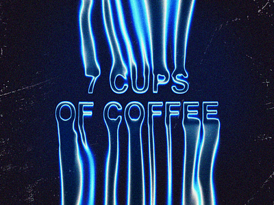 7 Cups Of Coffee. Mishko Effect abstract design graphic design liquid mishko photoshop text typography wallpaper