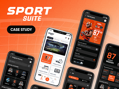 Sport Suite 🏈⚽️🏀 - Case study app design branding case study color palette customized dark mode figma inspiration ios management player prototype sport style guide target audience templates user experience user interface ux design wireframe